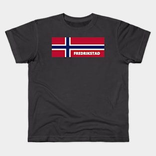 Fredrikstad  City in Norwegian Flag Kids T-Shirt